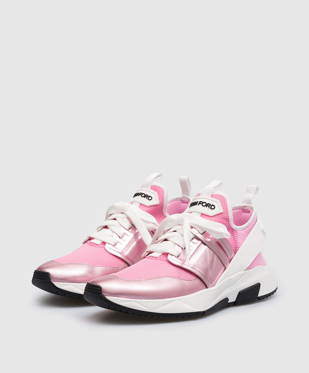 Tom Ford Jago pink combined sneakers W2818TOF017N image 2