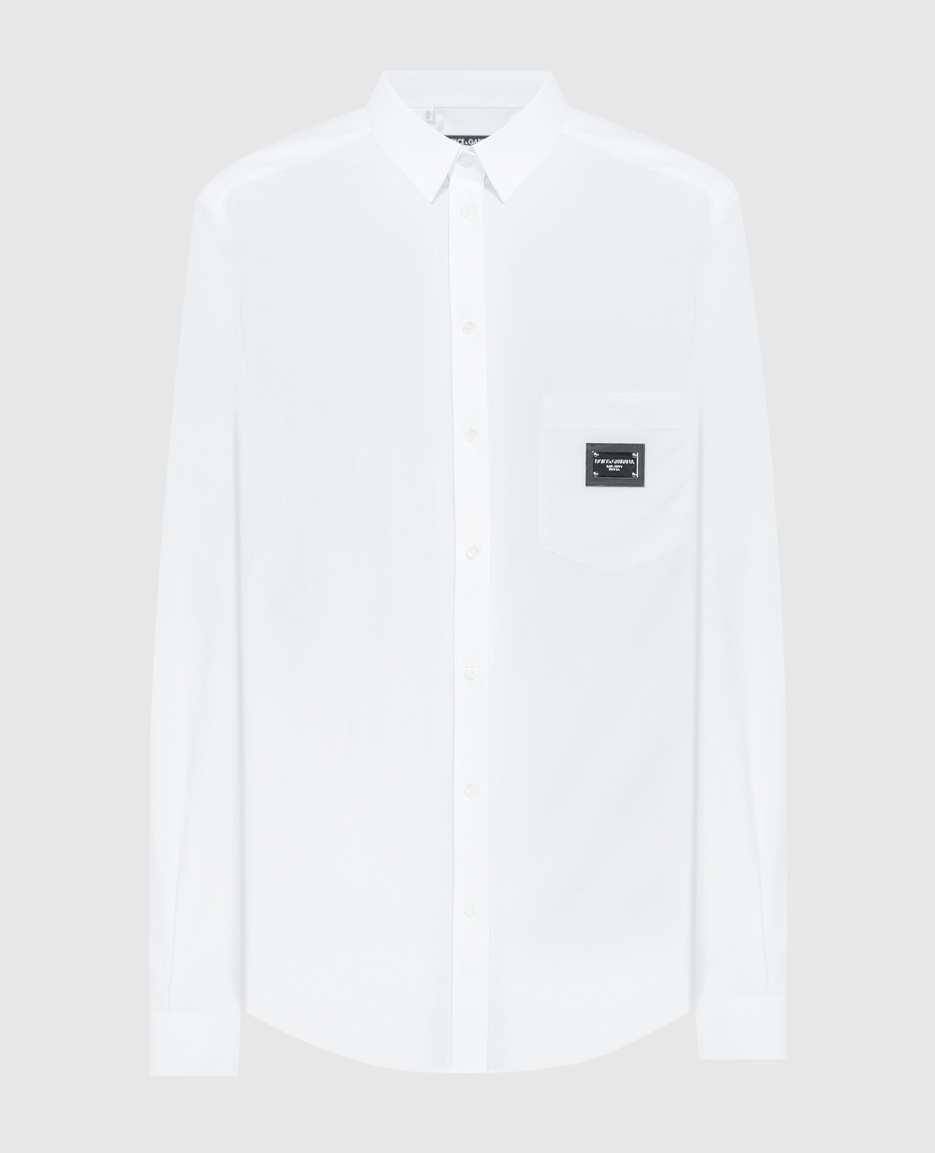 White shirt with logo patch