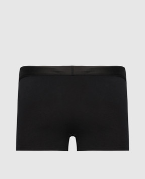 Off-White Черные трусы-боксеры с узором логотипа OMUH004S23FAB003