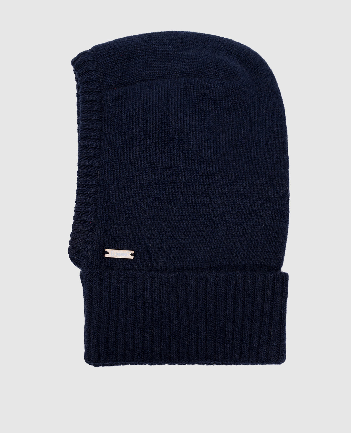 Children's blue cap-helmet made of wool and cashmere