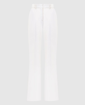 Balmain Белые брюки-клеш CF1PO105VE17