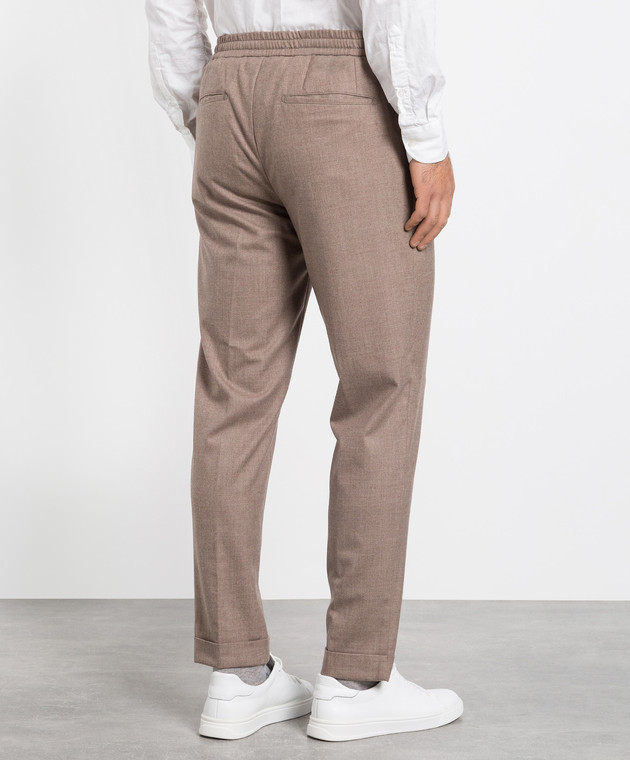 Marco Pescarolo Коричневі штани з кашеміру CHIAIAM4643 зображення 4