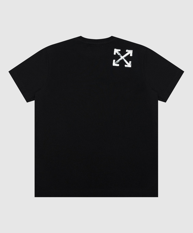 Off-White Детская футболка с контрастным принтом логотипа OBAA002F23JER010 изображение 2