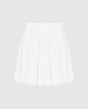 Ermanno Scervino Белая юбка-плиссе с льном D442O303DIE