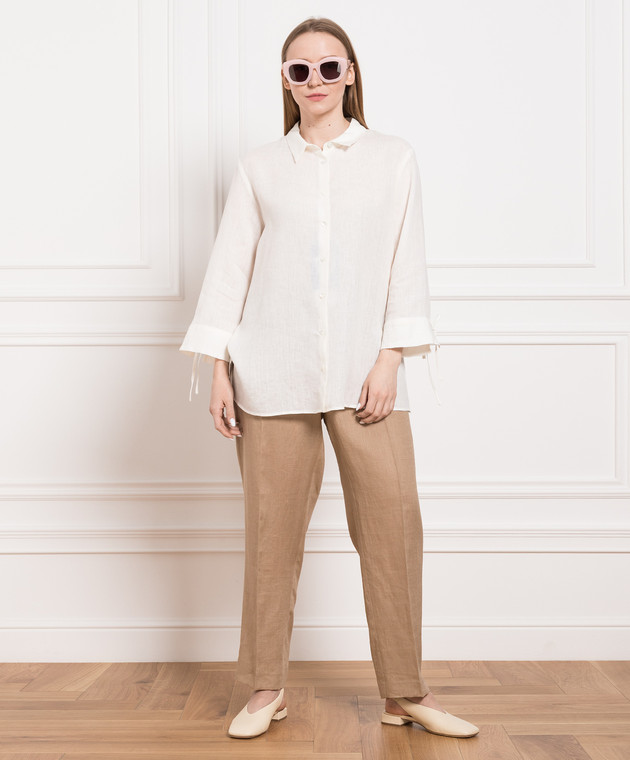 Marina Rinaldi White linen shirt BANNER image 2
