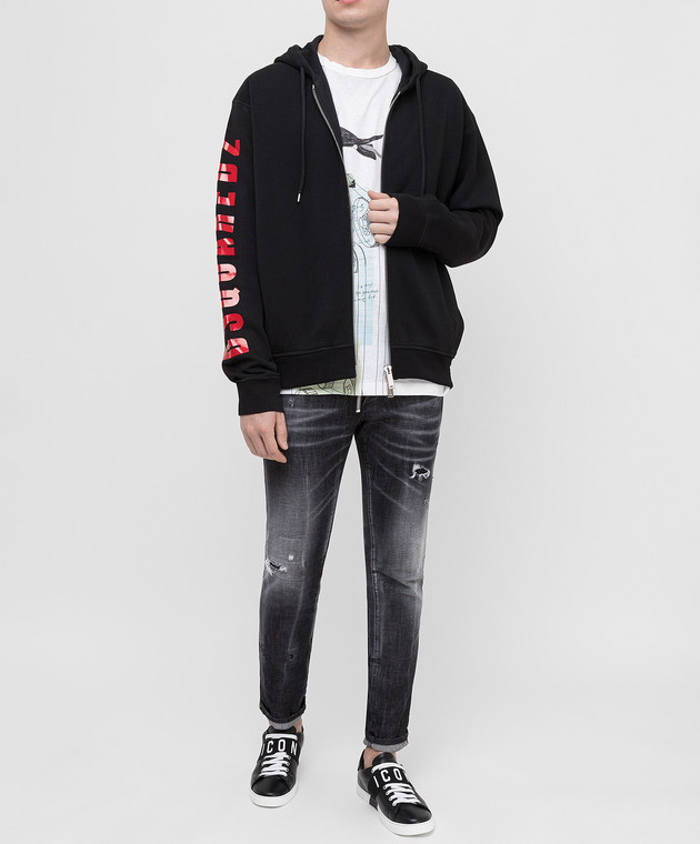DSQUARED2 Черная спортивная кофта S74HG0062 изображение 2