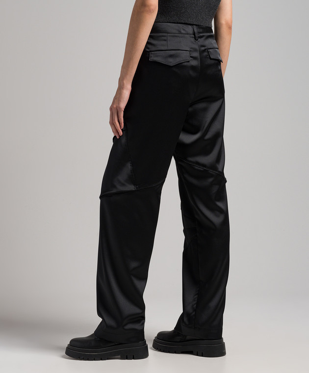 Dondup Camila logo cargo pants in black DP700RS0046DXXX image 4