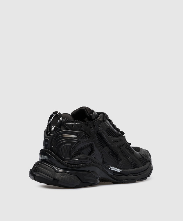 Balenciaga - Черные кроссовки Runner с логотипом 677402W3RB1