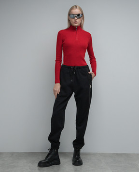 Moncler Красный гольф из шерсти с логотипом узором. 9F00001M1131