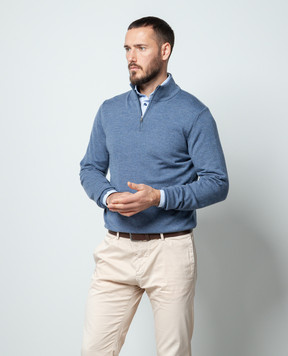 Cashmere&Whiskey Синій джемпер з вовни 77397