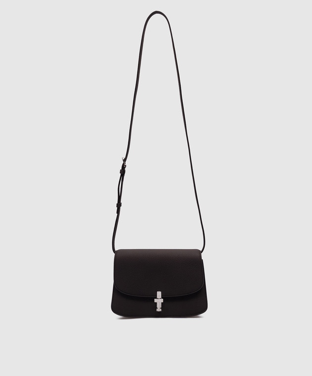 The Row Sofia brown leather messenger bag W1504L133
