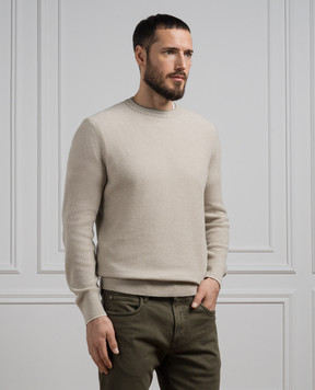 Loro Piana Бежевый свитер из кашемира FAM7601