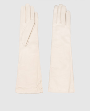 Caridei Білі шкіряні рукавички BT8