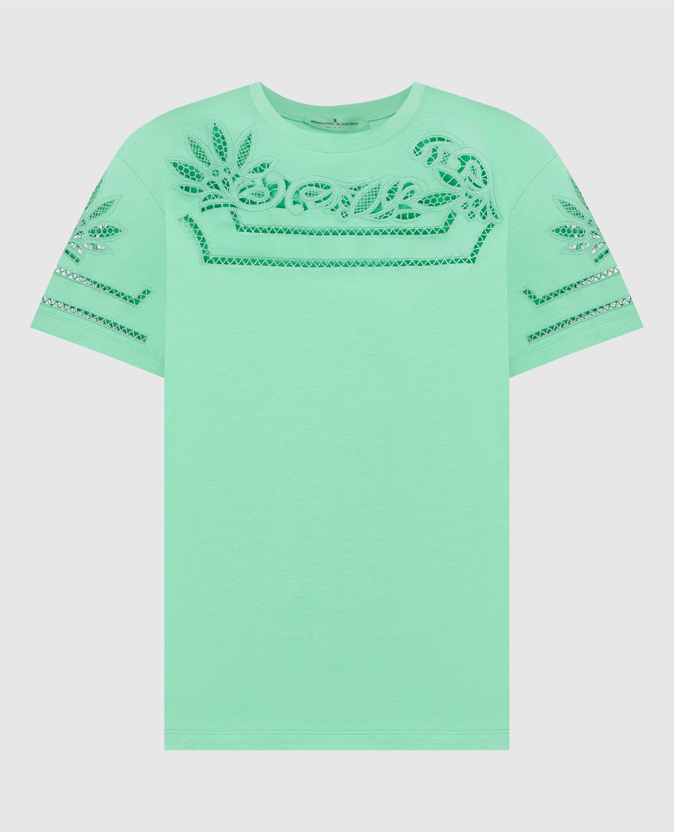Green t-shirt with lace