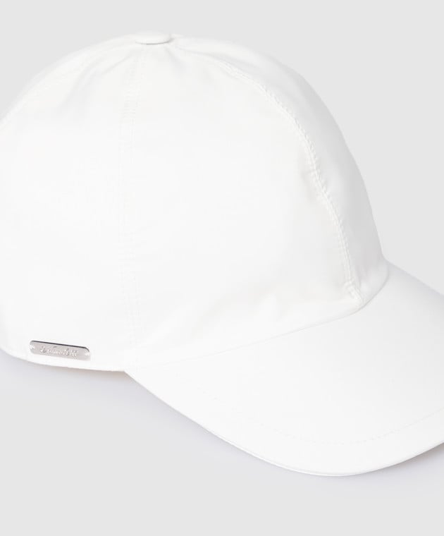 Enrico Mandelli Біла кепка з металевим логотипом CAP4014209 зображення 4