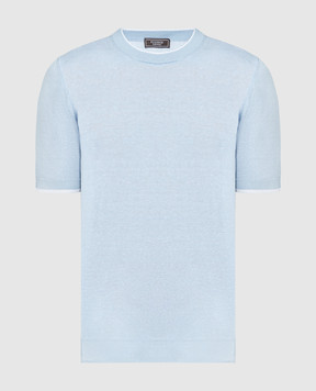 Peserico Блакитна футболка з льоном R59351F129056N