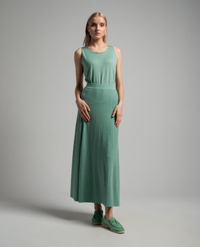 Babe Pay Pls Зеленый костюм из топа и юбки-плиссе из шерсти MD9792318465R
