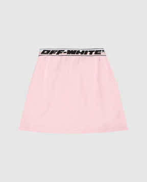 Off-White Детская розовая юбка с логотипом OGCK001S23FLE001