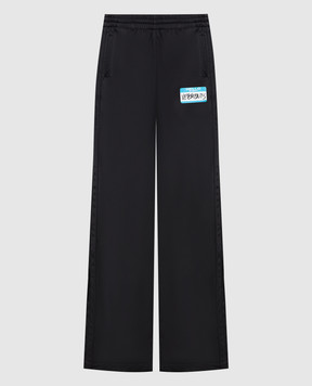 Vetements Чорні штани з логотипом UE63PA401Bm