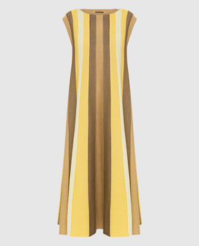 Loro Piana Платье Edinburgh из кашемира и шелка в полоску FAM1203