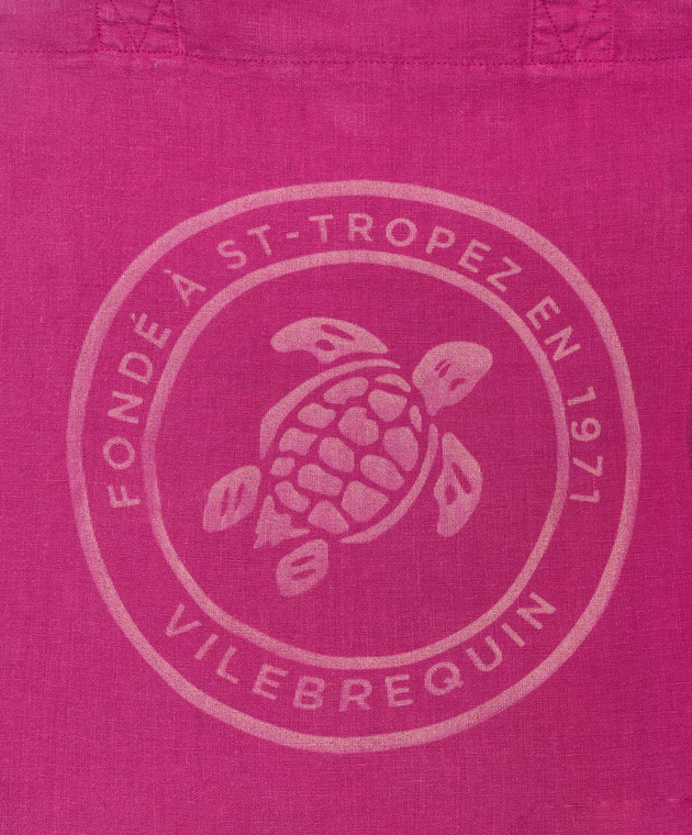 Vilebrequin Babel pink logo print beach bag BBLU3104w image 4