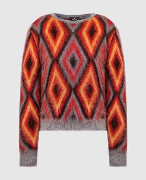 Etro Червоний светр в геометричний візерунок D119609228