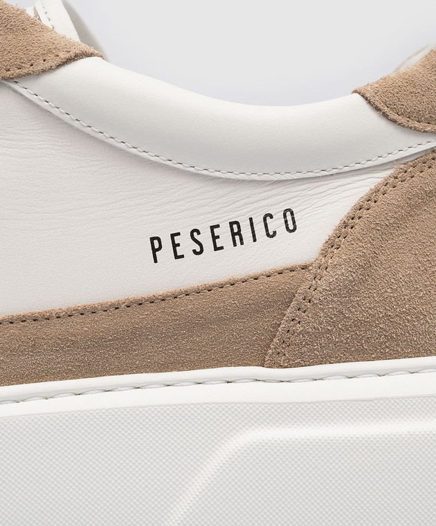Peserico - Leather sneakers with logo R79022C009747 buy at Symbol