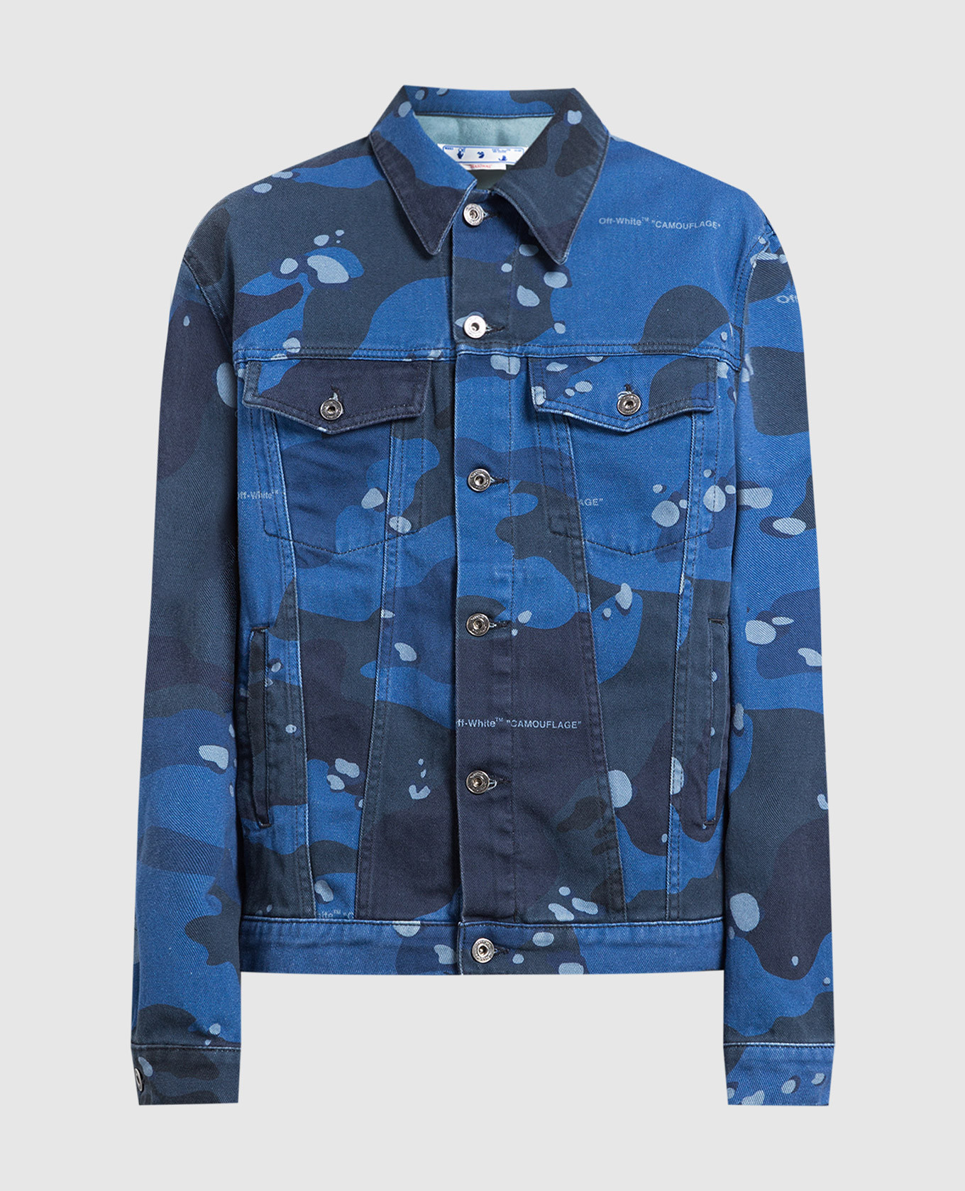 

Синяя джинсовая куртка в принт Camo skate, Синий, Джинсовые куртки