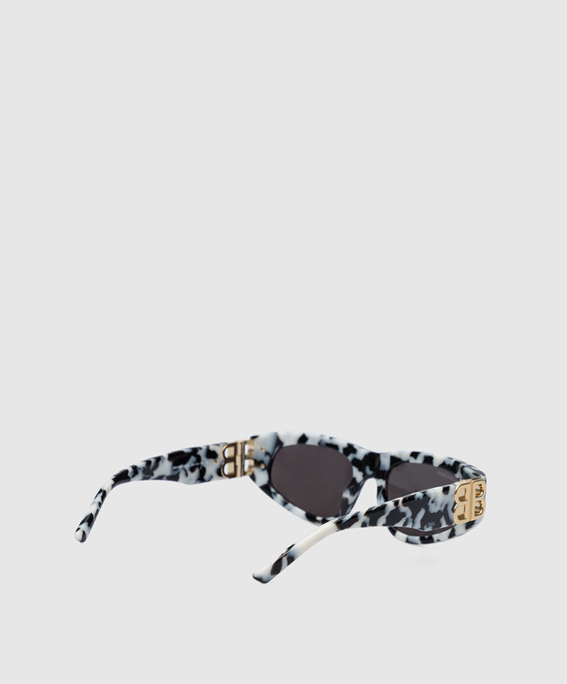 Balenciaga Чорні сонцезахисні окуляри Dynasty з логотипом ВВ 621642T0001 зображення 4