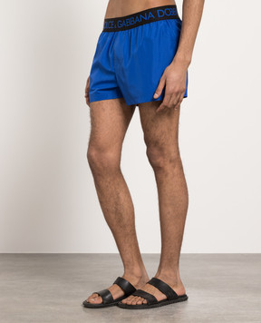 Dolce&Gabbana Сині шорти для плавання з логотипом M4B44TFUSFW