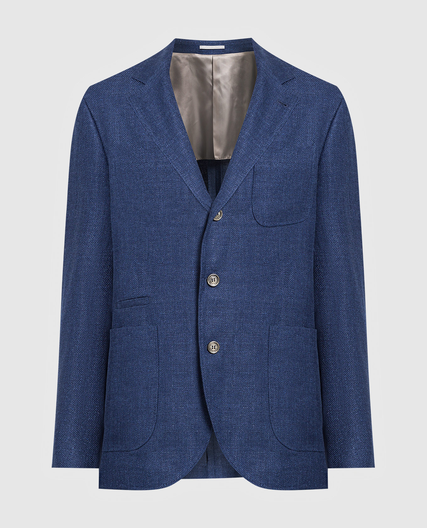 Blue linen and wool blazer