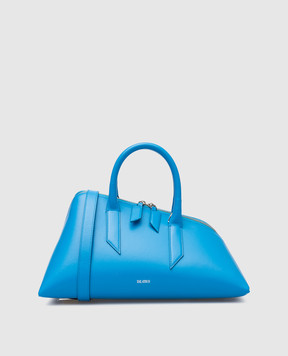 The Attico Blue leather trapeze bag 24N 231WAH35L019