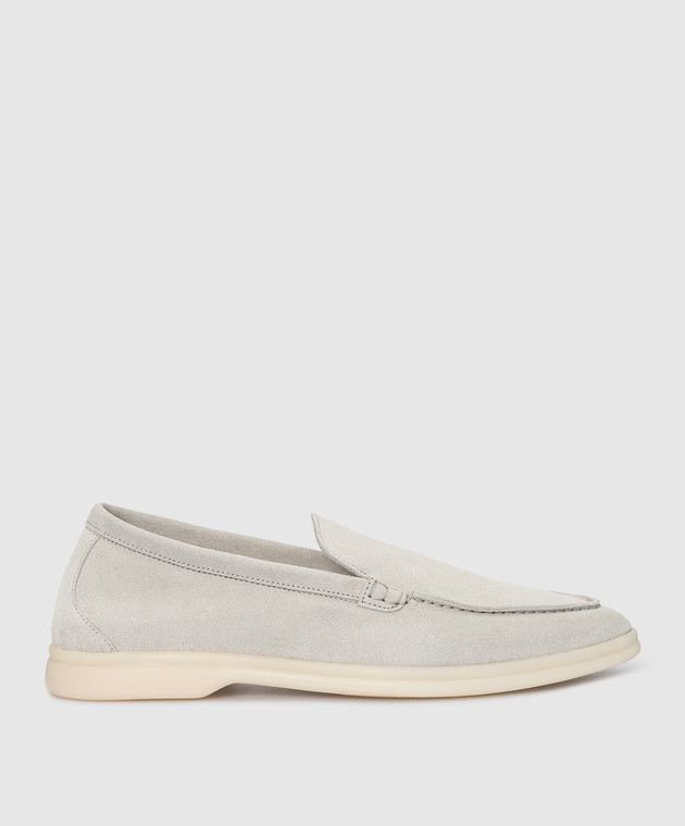 Babe Pay Pls Light gray suede slippers FREYA