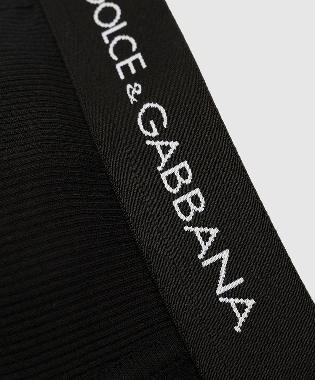 Dolce&Gabbana Black ribbed boxer briefs with logo M4C13JONN96 image 3