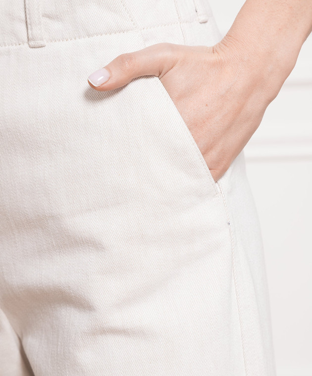 Loro Piana Білі джинси з патчем логотипу FAM4832 зображення 5