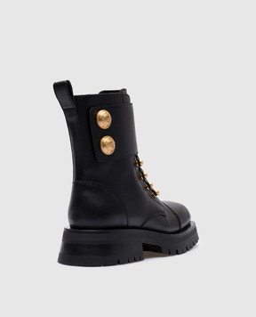 Balmain Чорні шкіряні черевики BN1TC785LVIT