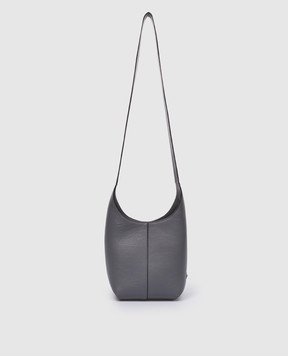 Michael Kors Серая кожаная сумка-хобо с металлическим логотипом 31F3PDEH1L030