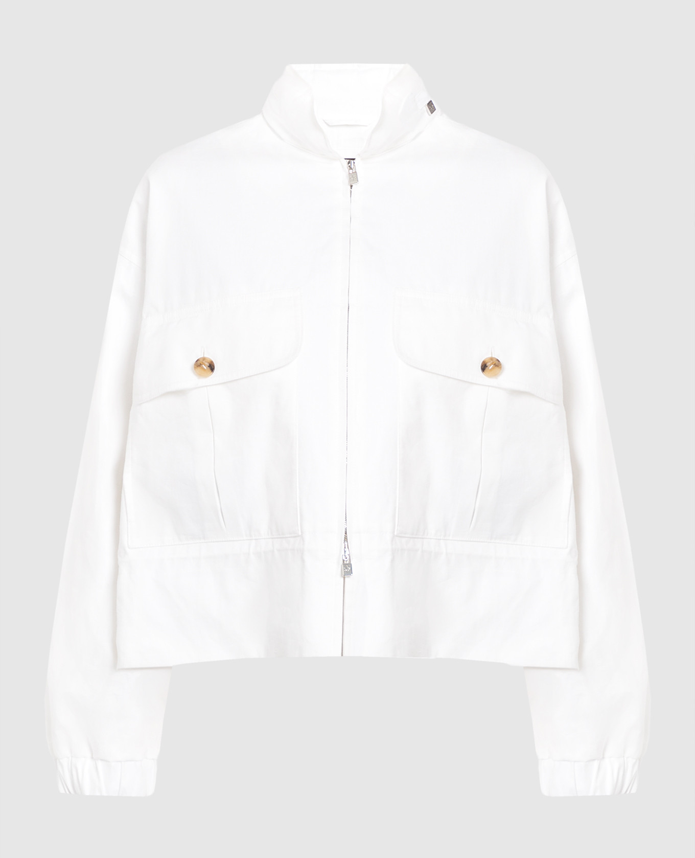 Белая льняная куртка