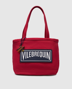 Vilebrequin Червона пляжна сумка MARINE з логотипом BREU3100