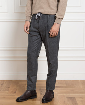 Brunello Cucinelli Сірі штани з вовни M038PE1740