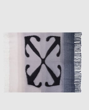 Off-White Плед з вовною з візерунком логотипа Arrow з ефектом градієнта OHZL013G23KNI001