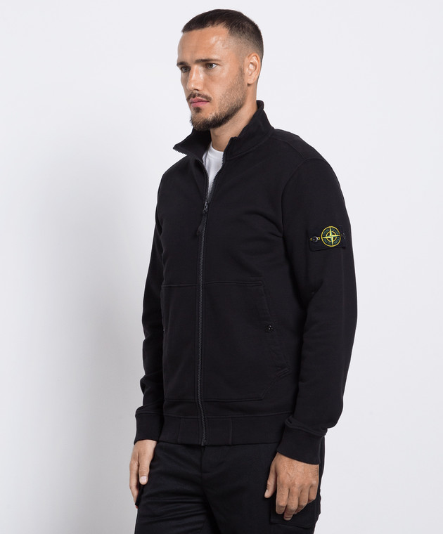 Stone Island Черная спортивная кофта с логотипом 791562820 изображение 3