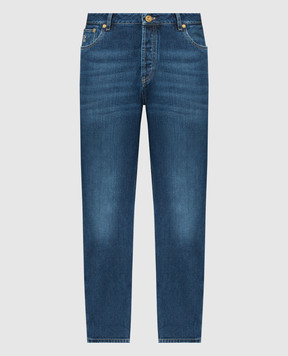 Brunello Cucinelli Синие джинсы-бойфренды с логотипом M074PR2200