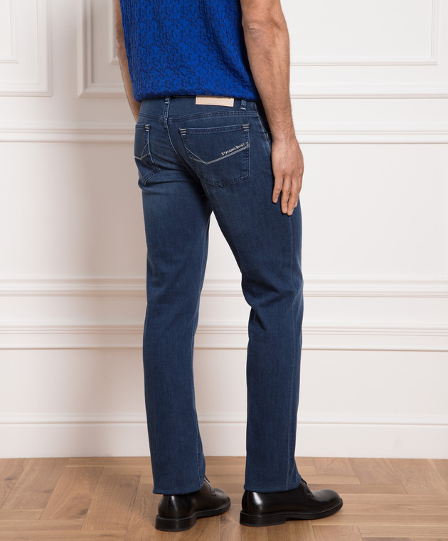 Stefano Ricci Blue jeans with a distressed effect MST32S2210T0043 image 4