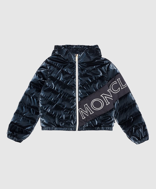Moncler ENFANT Vonnes baby blue down jacket with logo 1A0002553A3H46