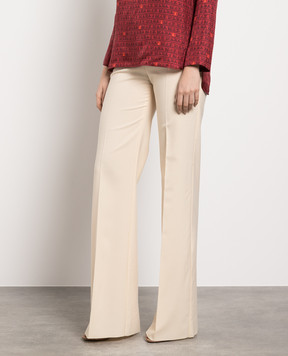 Max Mara Sportmax Бежевые штаны Oxalis из шерсти OXALIS