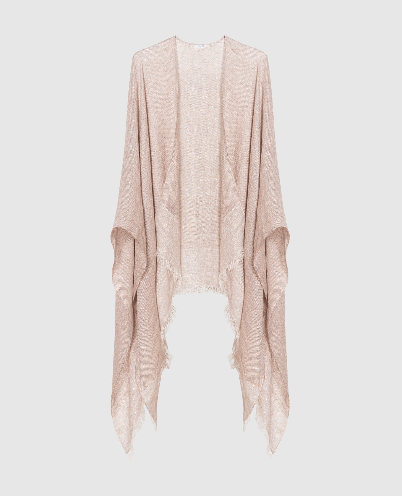 Brown poncho with lurex