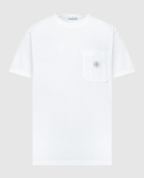 Stone Island Белая футболка с нашивкой логотипа 801521957