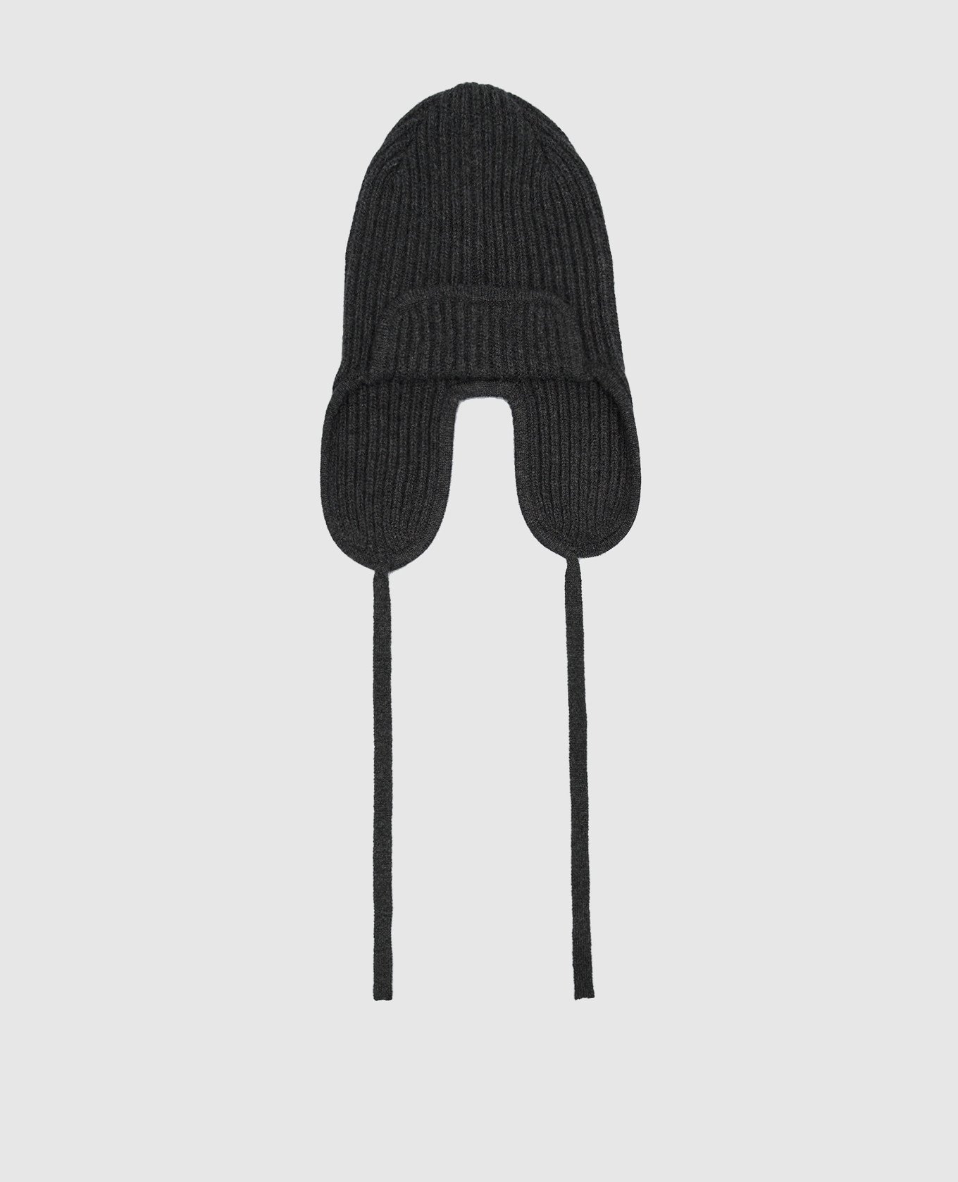 Gray cashmere beanie hat