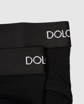 Dolce&Gabbana Дитячий набір чорних трусиків-сліпів L4J700G7OCT